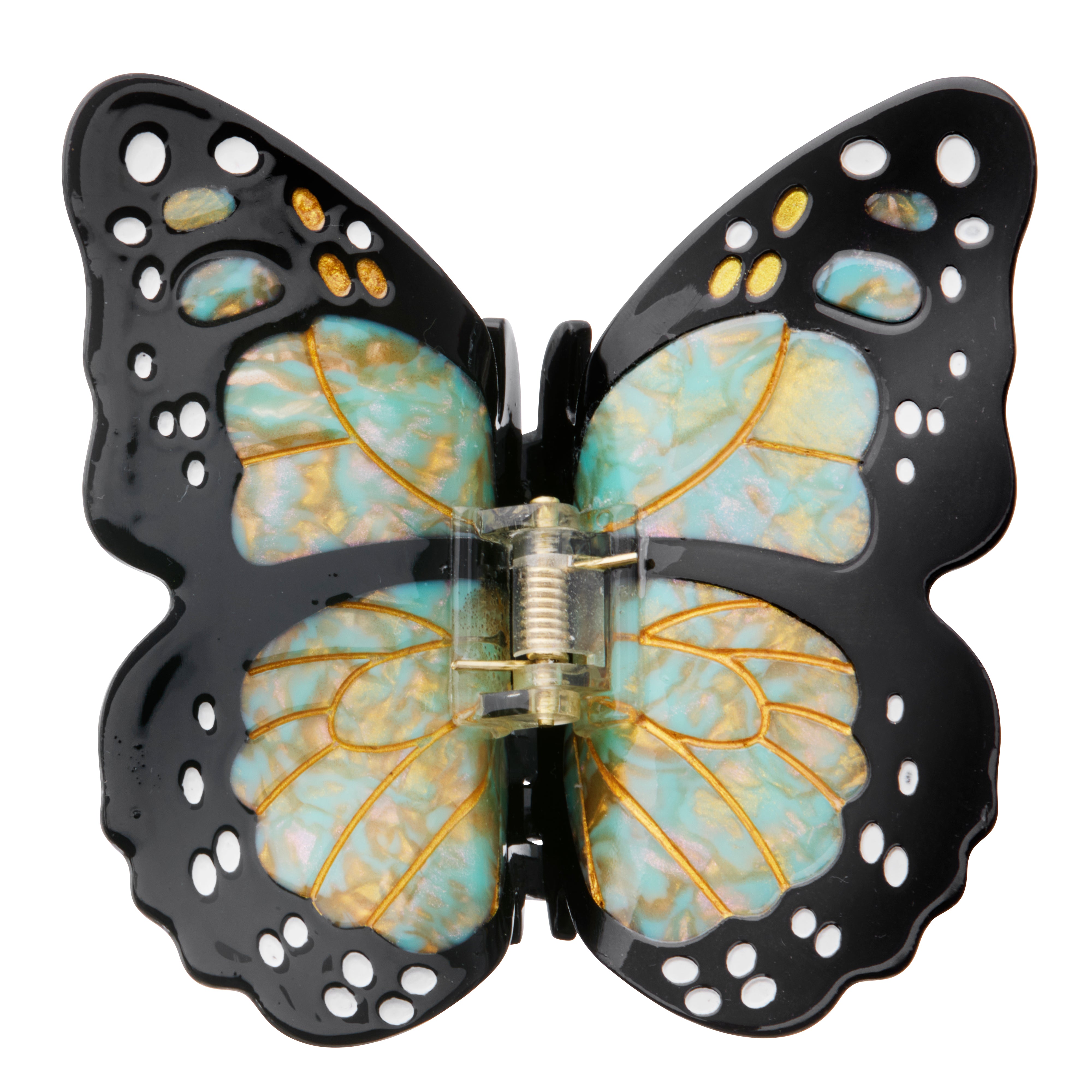 Monarch Butterfly hårklemme - Golden Jade